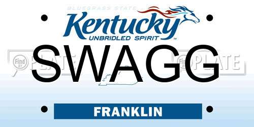 SWAGG Kentucky License Plate