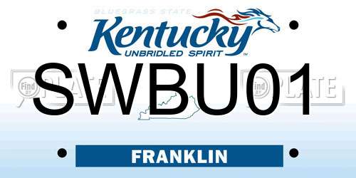 SWBU01 Kentucky License Plate