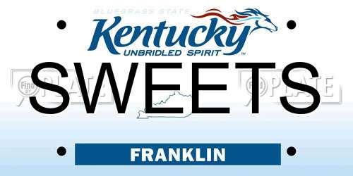 SWEETS Kentucky License Plate