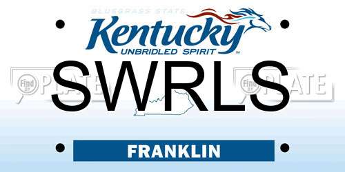 SWRLS Kentucky License Plate
