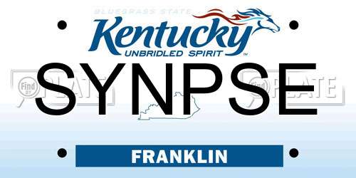 SYNPSE Kentucky License Plate