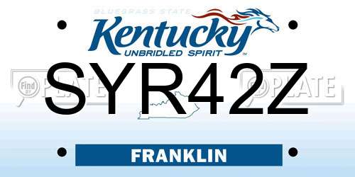 SYR42Z Kentucky License Plate