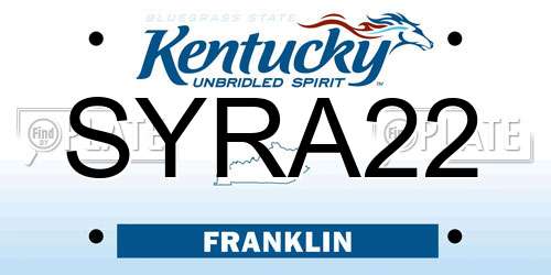 SYRA22 Kentucky License Plate