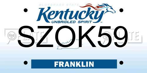 SZOK59 Kentucky License Plate