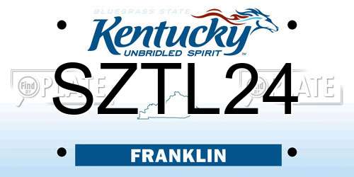 SZTL24 Kentucky License Plate