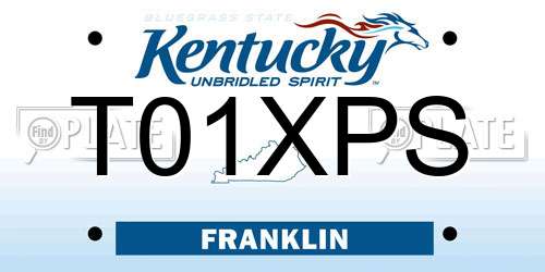 T01XPS Kentucky License Plate