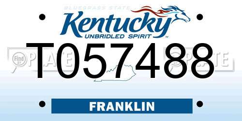 T057488 Kentucky License Plate