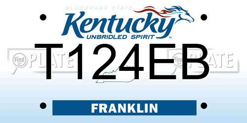 T124EB Kentucky License Plate