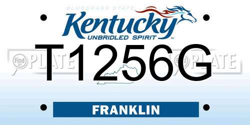T1256G Kentucky License Plate