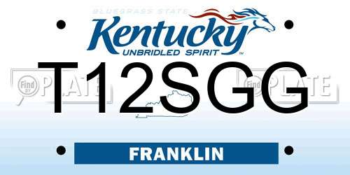 T12SGG Kentucky License Plate