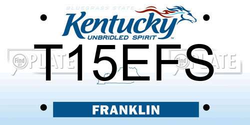 T15EFS Kentucky License Plate