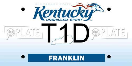 T1D Kentucky License Plate
