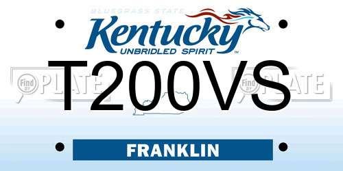 T200VS Kentucky License Plate