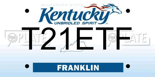 T21ETF Kentucky License Plate