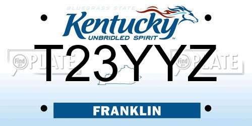 T23YYZ Kentucky License Plate