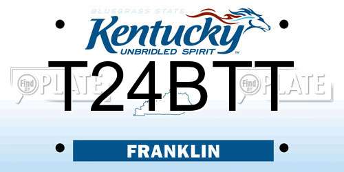T24BTT Kentucky License Plate