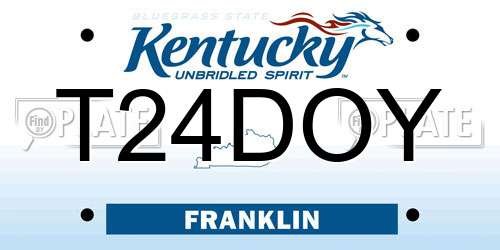 T24DOY Kentucky License Plate