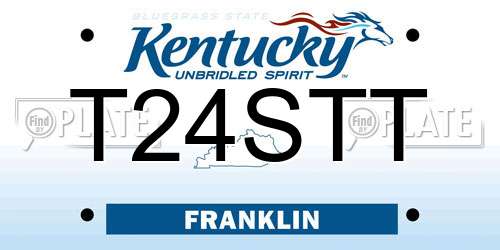 T24STT Kentucky License Plate