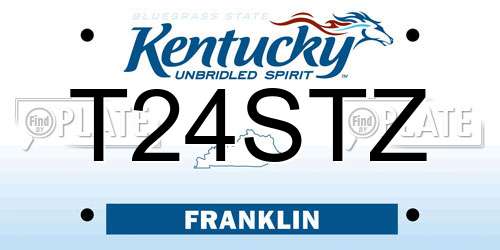 T24STZ Kentucky License Plate
