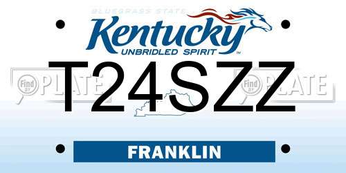 T24SZZ Kentucky License Plate