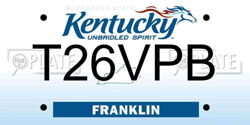 T26VPB Kentucky License Plate