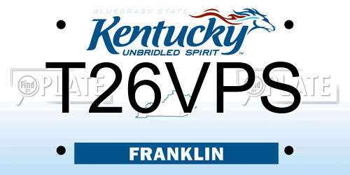 T26VPS Kentucky License Plate