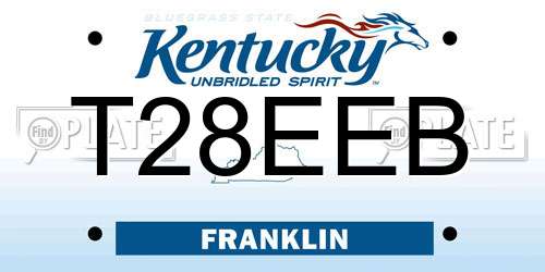 T28EEB Kentucky License Plate