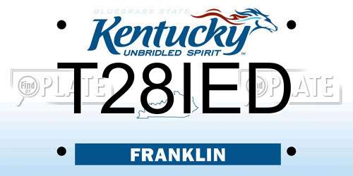 T28IED Kentucky License Plate