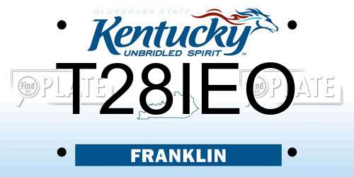 T28IEO Kentucky License Plate