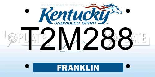 T2M288 Kentucky License Plate