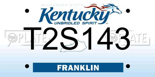 T2S143 Kentucky License Plate