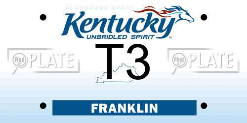 T3 Kentucky License Plate