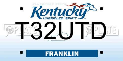 T32UTD Kentucky License Plate