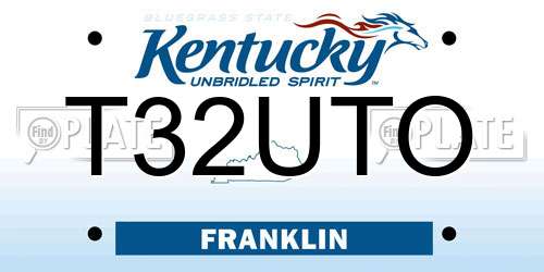 T32UTO Kentucky License Plate