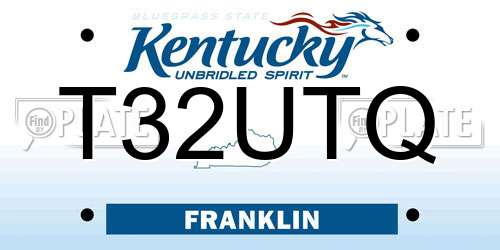 T32UTQ Kentucky License Plate