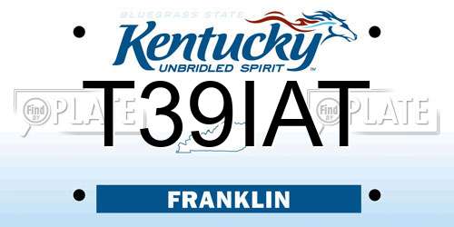 T39IAT Kentucky License Plate