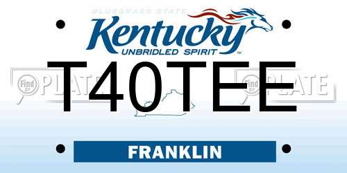 T40TEE Kentucky License Plate