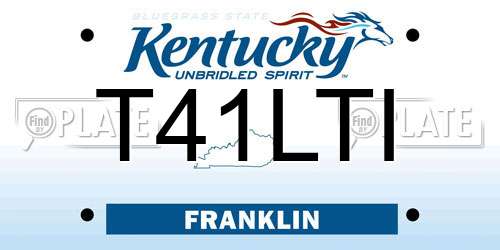 T41LTI Kentucky License Plate