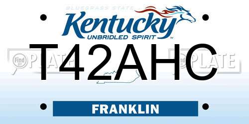 T42AHC Kentucky License Plate