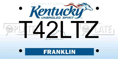 T42LTZ Kentucky License Plate