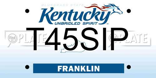 T45SIP Kentucky License Plate