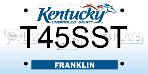 T45SST Kentucky License Plate