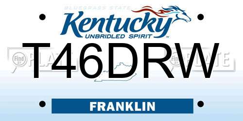 T46DRW Kentucky License Plate