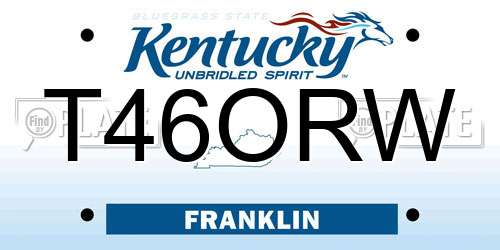T46ORW Kentucky License Plate