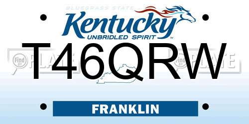 T46QRW Kentucky License Plate