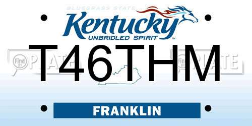 T46THM Kentucky License Plate
