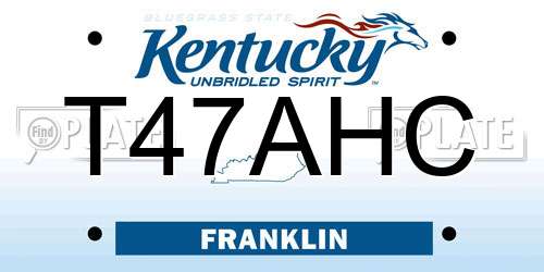 T47AHC Kentucky License Plate
