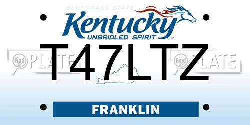T47LTZ Kentucky License Plate