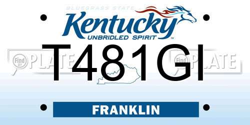 T481GI Kentucky License Plate