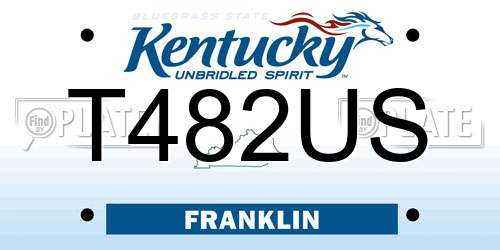 T482US Kentucky License Plate
